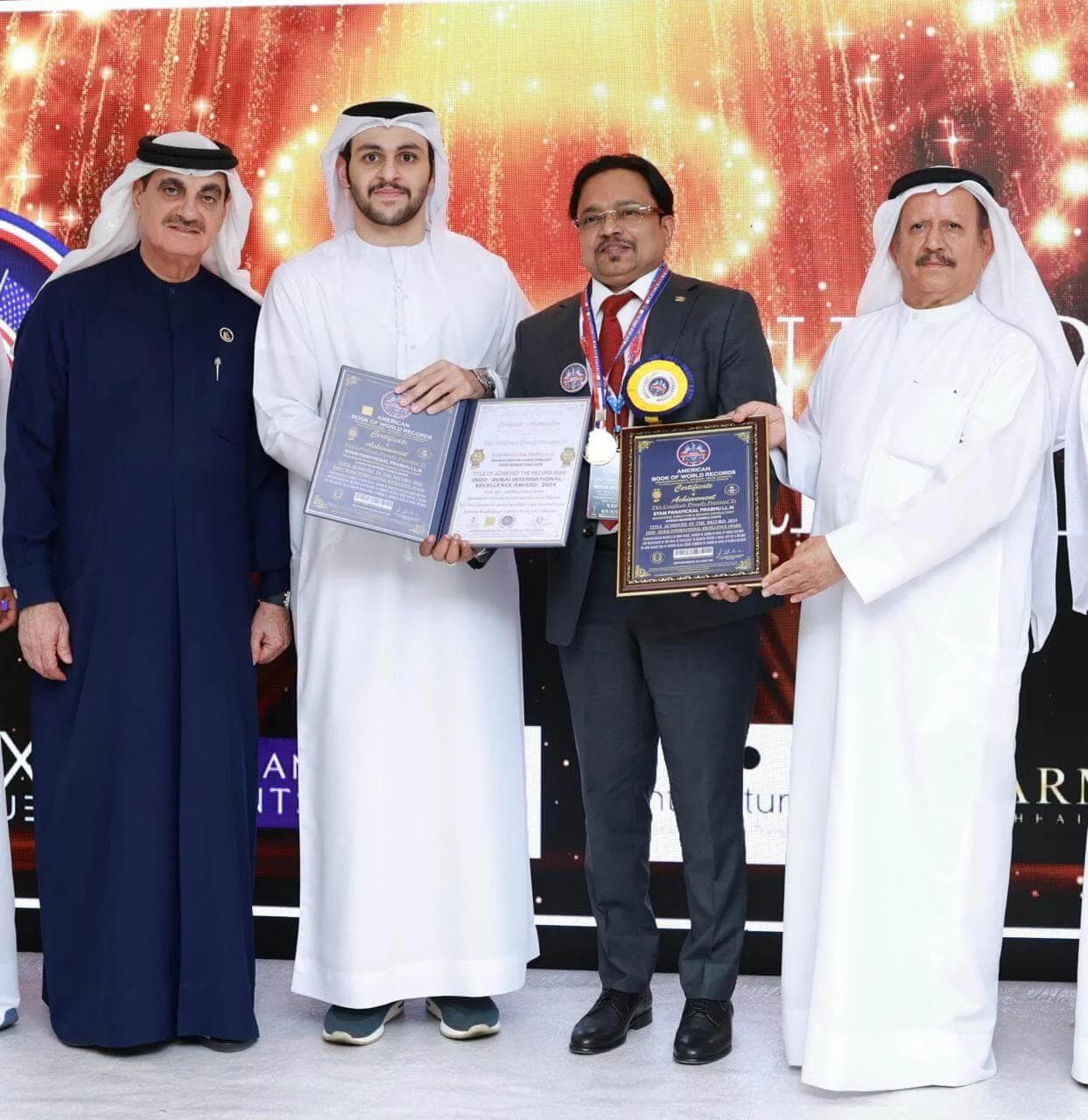 Receiving an award from His Excellency Dr. Muhammed S. Al Kindi, Former Minister for Environment, UAE