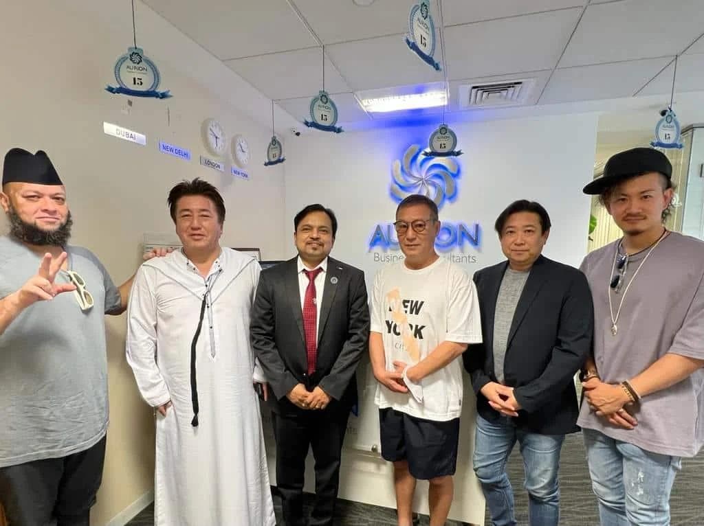 AURION's Managing Director with a visiting Japanese delegation