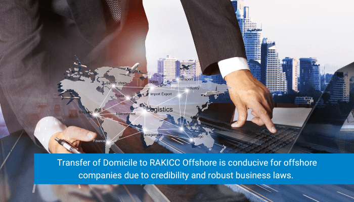 transfer of domicile of RAKICC